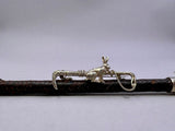 Hunt Whip with Sitting Hare Stockpin | Chele Clarkin Jewellery