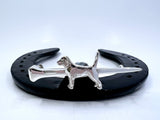 Horseshoe Nail with Hound Stockpin from Chele Clarkin Jewellery