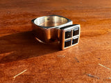 Square Sapphire Dress Ring | Preloved from Chele Clarkin Jewellery