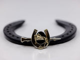 Horseshoe Nail with Jumping Horse on Shoe Stockpin from Chele Clarkin Jewellery