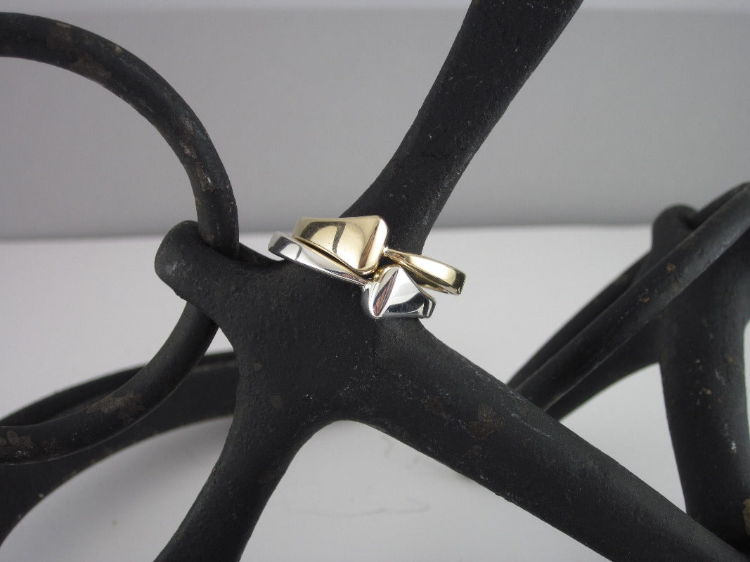 Single Horseshoe Nail Ring with Stone Chele Clarkin Jewellery