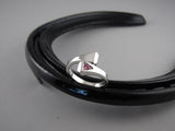 Double Horseshoe Nail Ring with Stones from Chele Clarkin Jewellery