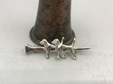 Horseshoe Nail with Hound Couple Stockpin from Chele Clarkin Jewellery