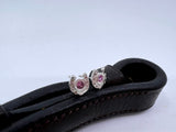 Horseshoe Stud Earrings with Gemstone Solitaire from Chele Clarkin Jewellery