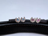 Horseshoe Stud Earrings with Gemstone Solitaire from Chele Clarkin Jewellery