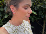 Horseshoe Stud Earrings with Gemstone Solitaire from Chele Clarkin Jewellery