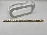 Two-Tone 9ct Gold Modern Link Bracelet | Preloved