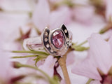 Stone Set Horseshoe Ring | Pink from Chele Clarkin Jewellery