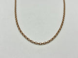 9ct Rose Gold Oval Belcher Chain | Preloved