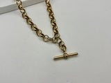 9ct Yellow Gold Belcher Chain with Fob | Preloved