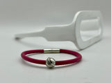 Round Leather Bracelet | with Silver Fern Charm