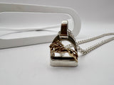 MEDIUM+ Stirrup Pendant with Jumping Horse and Rider