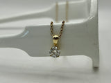 1.04ct Lab Diamond Pendant | 9ct Yellow Gold