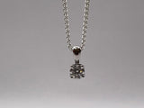 Claw Set Diamond Pendant and Chain Set