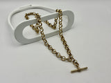 9ct Yellow Gold Belcher Chain with Fob | Preloved