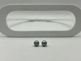 Grey Freshwater Button Pearl Earrings | Small 7mm
