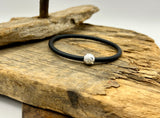 Noir Bangle | Silver Fern Charm