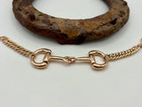 9ct Rose Gold Snaffle and Curb Bracelet | Preloved