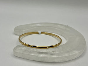 Plain Half Round Bangle | 9ct Yellow Gold | 3.5mm wide