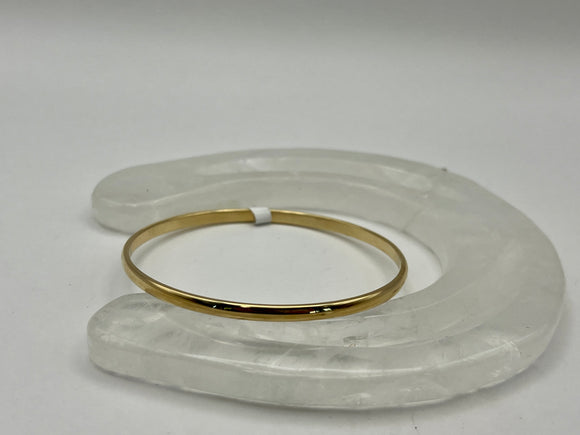 Plain Half Round Bangle | 9ct Yellow Gold | 3.5mm wide