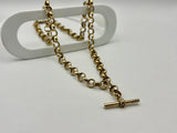 9ct Yellow Gold Belcher Chain with Fob | Preloved