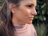 Pink Freshwater Pearl Stud Earrings | Mini 5mm