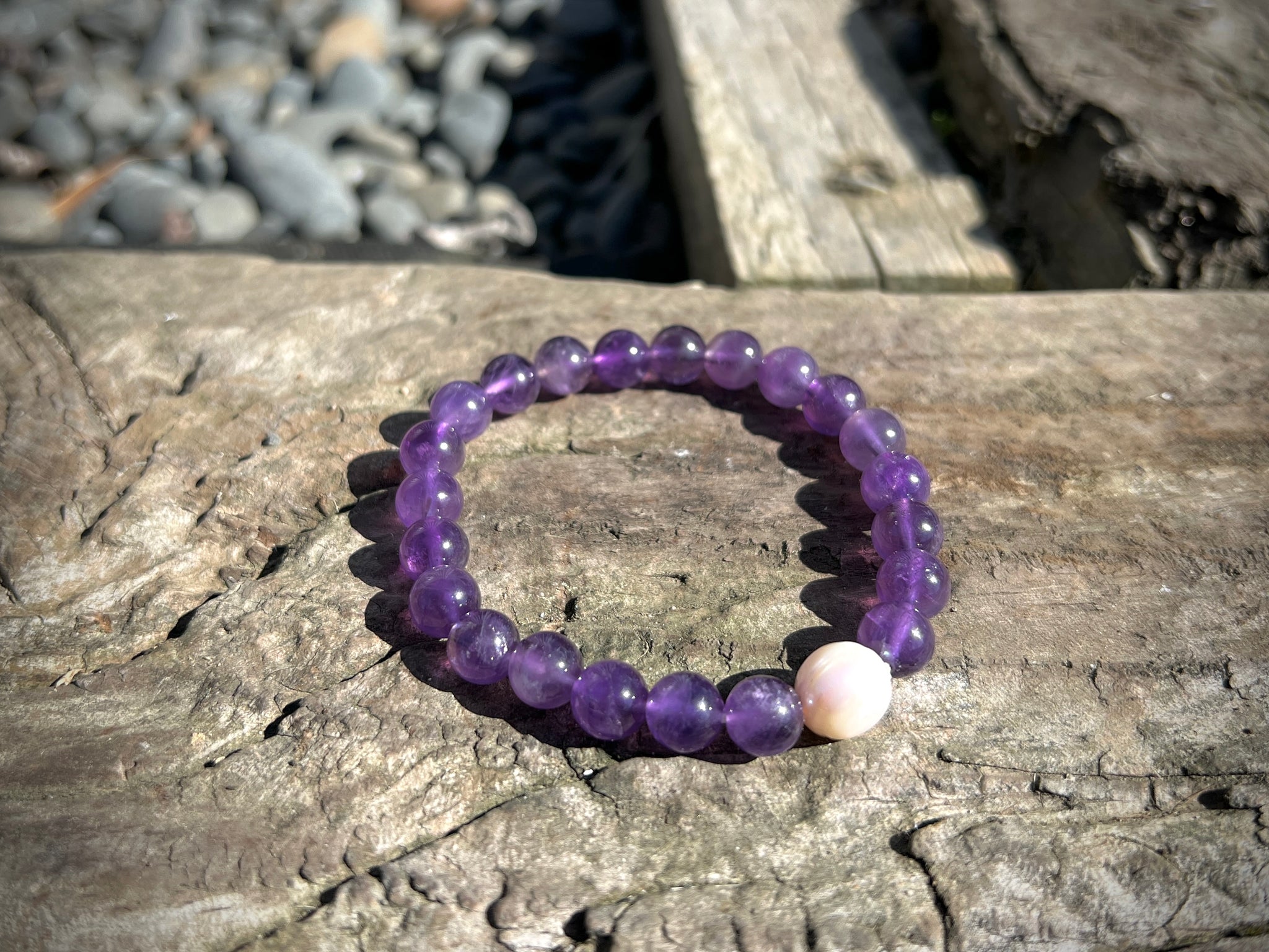 Amethyst and Pearl Bracelet | by Lynaire Kibblewhite | Chele