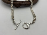 Single Curb Necklace with Half Snaffle Clasp | One-Off