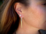 Hoop Earrings with Horseshoe Nail Drop