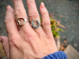Horseshoe Ring with Blue Topaz | Large | End of Line