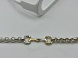 Two-Tone Snaffle Belcher Bracelet | Medium