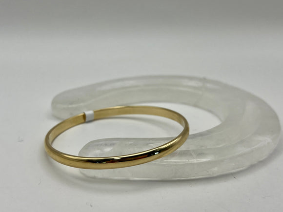 Plain Half Round Bangle | 9ct Yellow Gold | 5.0mm wide