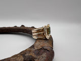 Horseshoe Ring with Peridot and Diamonds