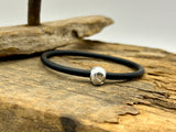 Noir Bangle | Silver Fern Charm