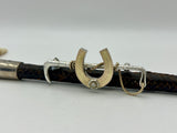 Whip with Antique Horseshoe Stockpin