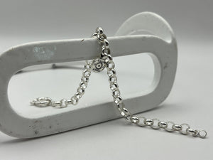 Round Belcher Chain Bracelet with 12 Gauge Charm | Chele Clarkin Jewellery