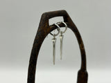 Hoop Earrings with Horseshoe Nail Drop