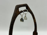 12mm Huggie Hoop Earrings | Cow Ear Tag Drop