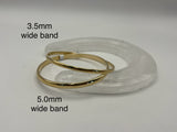 Plain Half Round Bangle | 9ct Yellow Gold | 3.5mm wide