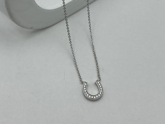Horseshoe Necklace | with Cubic Zirconia Stones