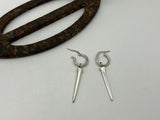 Hoop Earrings with Horseshoe Nail Drop