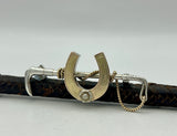 Whip with Antique Horseshoe Stockpin