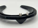 Horseshoe Studs with Diamond Solitire