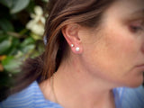 Freshwater Pearl Stud Earrings | Pink | Chele Clarkin Jewellery