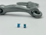 Blue Topaz Stud Earrings | 5x3mm