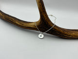 Mini Disc Tag Pendant with Blue Topaz Stone and Chain Set | End of Line