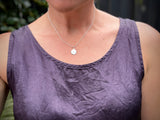 Mini Disc Tag Pendant with CZ Stone and Chain Set | End of Line