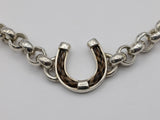 Horsehair Shoe + Round Belcher Chain Bracelet