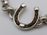 Horsehair Shoe + Round Belcher Chain Bracelet