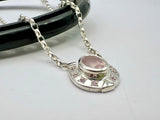 Horseshoe with Rose Quartz Belcher Chain Necklace